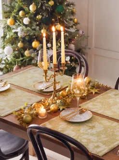 Tafellinnen En Placemats |Paoletti - Set van 4 tafelplacemats met hert