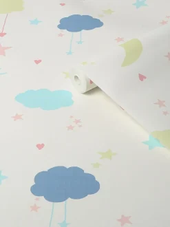 Behang|Next Paste The Wall - Behang met maan en sterren 10M Pastel