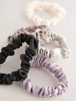 Mutsen, Handschoenen En Sjaals|Haaraccessoires|Next - Set van 5 scrunchies Pastel
