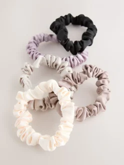 Mutsen, Handschoenen En Sjaals|Haaraccessoires|Next - Set van 5 scrunchies Pastel
