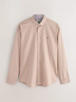 Shirts|Next Pastel geel naturel - Oxford-stretchoverhemd met lange mouwen
