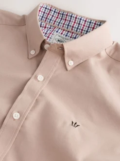 Shirts|Next Pastel geel naturel - Oxford-stretchoverhemd met lange mouwen