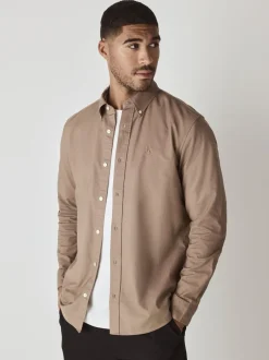 Formele Overhemden|Shirts*Next Pastel geel naturel - Slim Fit - Oxford-hemd met lange mouwen
