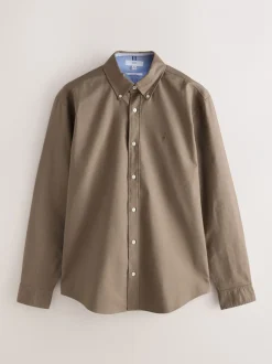 Formele Overhemden|Shirts*Next Pastel geel naturel - Slim Fit - Oxford-hemd met lange mouwen