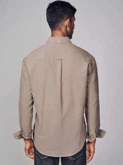 Formele Overhemden*Next Pastel geel naturel - Soft Touch Oxford Long Sleeve Shirt