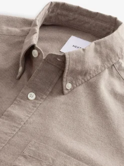 Formele Overhemden*Next Pastel geel naturel - Soft Touch Oxford Long Sleeve Shirt