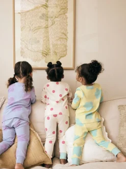Multipacks|Nachtkleding En Pyjama's*Next Pastel kat/eenhoorn/bloem - Knus pyjama met lange mouwen 3 Pack (9maanden -12jaar)