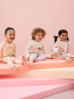 Nachtkleding En Pyjama's|Pyjama's|Next Pastel met tekenfiguurtjesprint - Knus pyjama met lange mouwen 3 Pack (9maanden -12jaar)