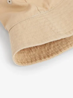 Mutsen, Handschoenen En Sjaals*Next - 100% katoenen canvas vissershoed (3mnd-16jr) Pastelgeel