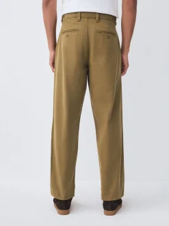 Broeken En Chino's*Next - Authentic Twin Pleated Textured Trousers Pastelgeel