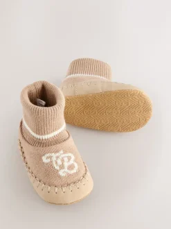 Boots|Baker by Ted Baker - gebreide laarsjes voor Jongens Pastelgeel