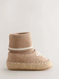 Boots|Baker by Ted Baker - gebreide laarsjes voor Jongens Pastelgeel