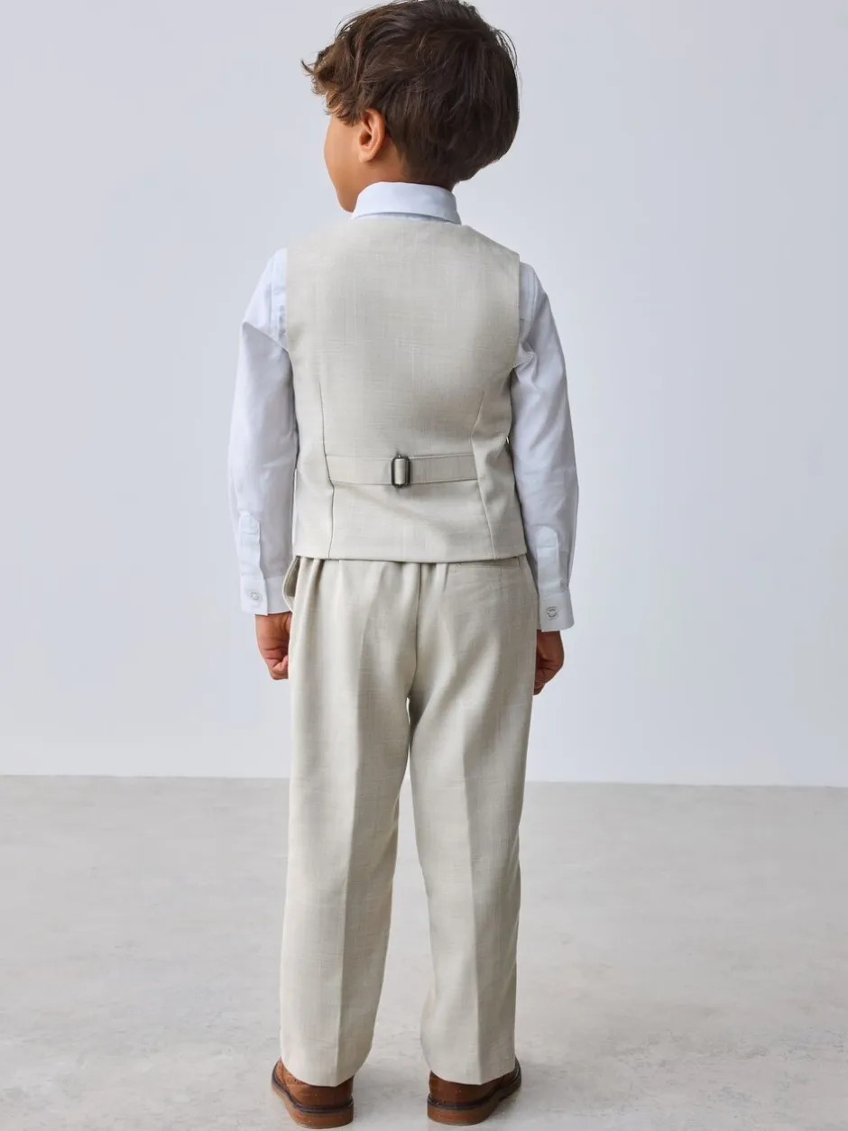 Gelegenheidskleding|Kostuums En Herenvesten|Baker by Ted Baker - set van gilet, overhemd en broek Pastelgeel
