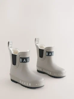 Laarzen|Baker by Ted Baker - - gevoerde regenlaarzen van imitatiebont voor jongens Pastelgeel