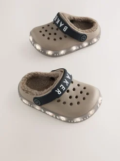 Pantoffels|Baker by Ted Baker - met borg gevoerde klomppantoffels Pastelgeel