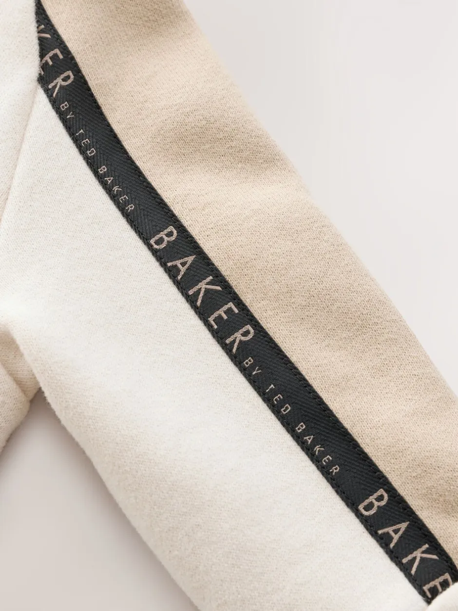 Rompertjes En Tuinbroeken|Baker by Ted Baker - Romper met inzetstuk en lange mouwen Pastelgeel