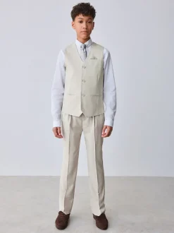 Kostuums En Herenvesten|Baker by Ted Baker - Waistcoat, Shirt And Tie Set Pastelgeel