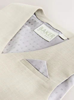 Kostuums En Herenvesten|Baker by Ted Baker - Waistcoat, Shirt And Tie Set Pastelgeel