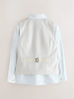 Kostuums En Herenvesten|Baker by Ted Baker - Waistcoat, Shirt And Tie Set Pastelgeel