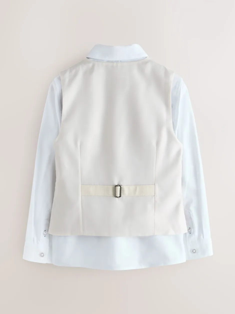 Kostuums En Herenvesten|Baker by Ted Baker - Waistcoat, Shirt And Tie Set Pastelgeel
