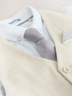 Kostuums En Herenvesten|Baker by Ted Baker - Waistcoat, Shirt And Tie Set Pastelgeel