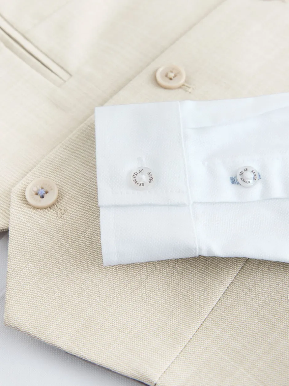 Kostuums En Herenvesten|Baker by Ted Baker - Waistcoat, Shirt And Tie Set Pastelgeel