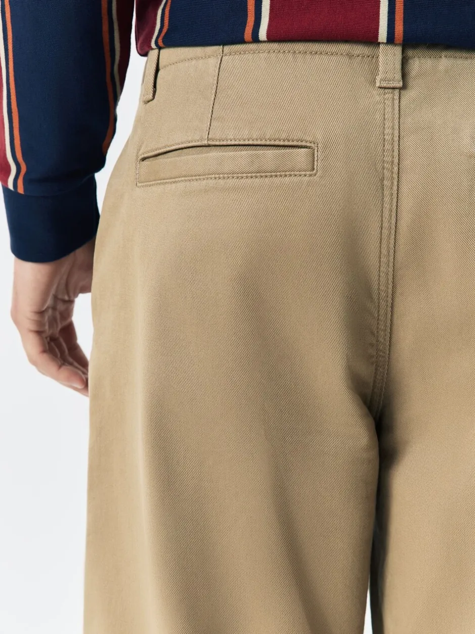Broeken En Chino's|Next - Barrel Fit - Authentic Cotton Rich Stretch Trousers Pastelgeel