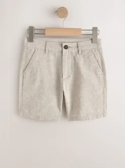 Shorts|Next Pastelgeel - Chino Linen Shorts (3-16yrs)
