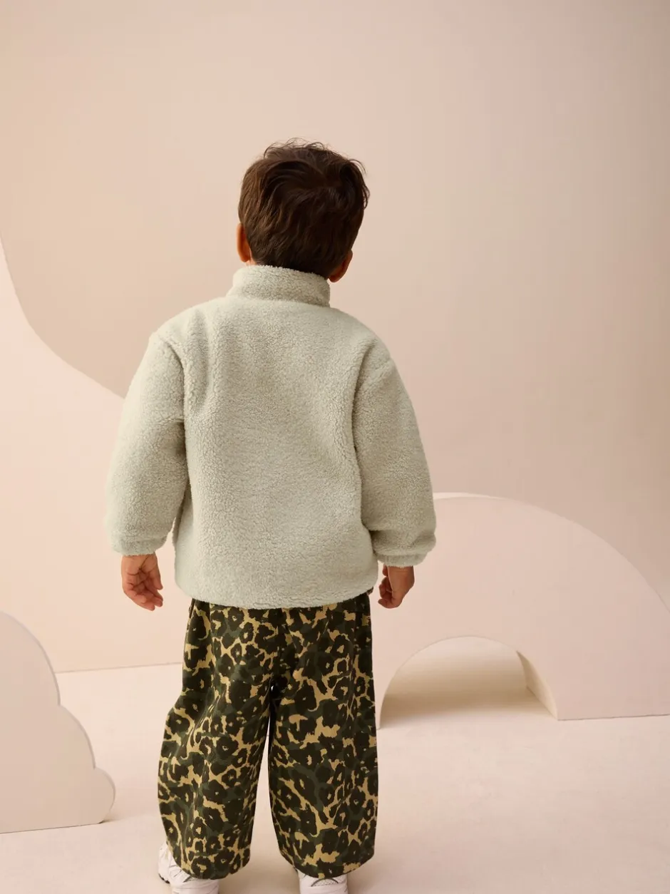 Jassen, Jacks En Kinderwagenpakjes|Jassen En Jacks|Next Pastelgeel - Effen fleece met rits en trechterhals (3mnd-7jr)
