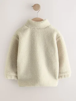 Jassen, Jacks En Kinderwagenpakjes|Jassen En Jacks|Next Pastelgeel - Effen fleece met rits en trechterhals (3mnd-7jr)