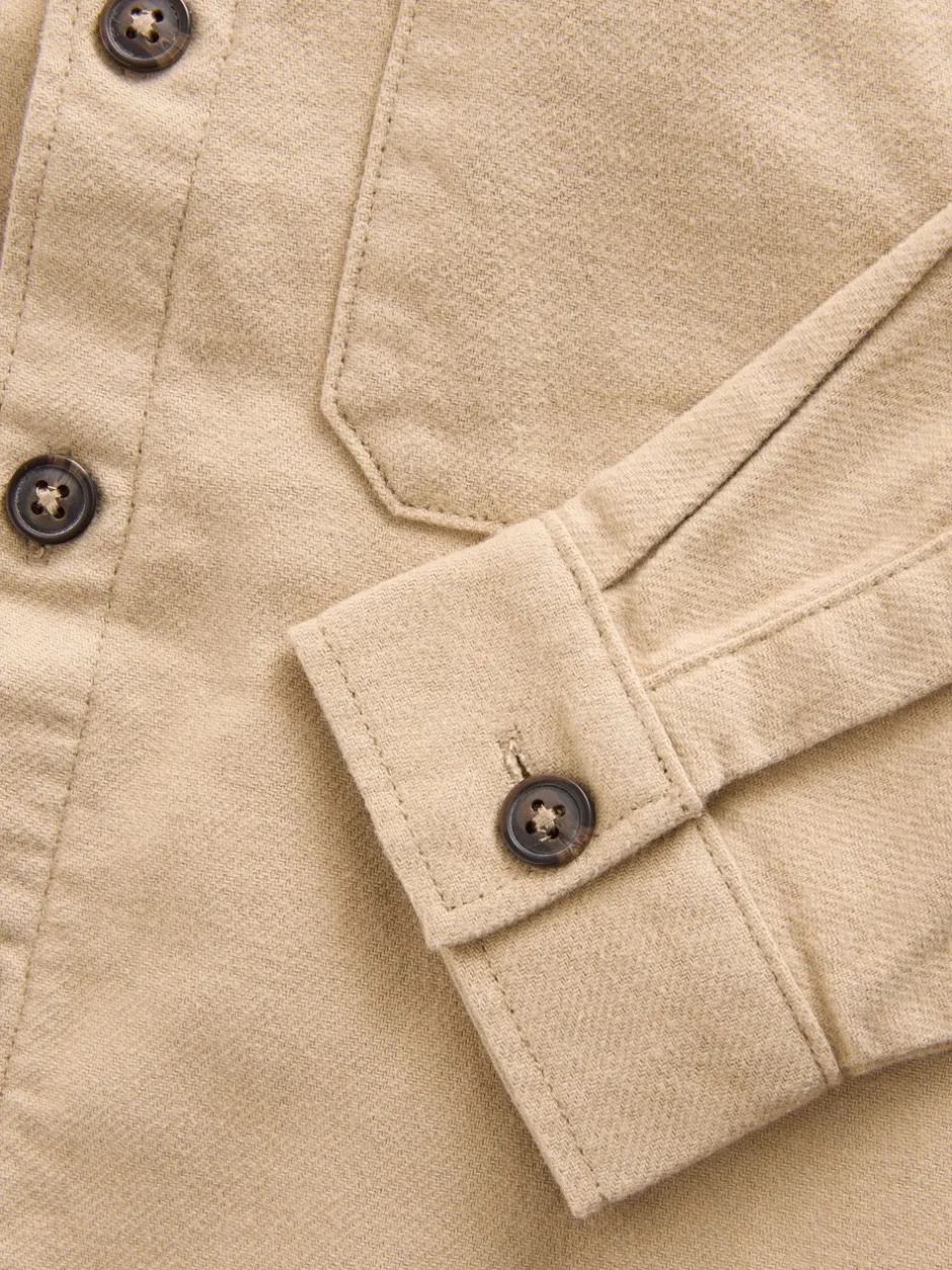 Jassen En Jacks|Shirts*Next - Geborsteld overshirt (3-16jr) Pastelgeel
