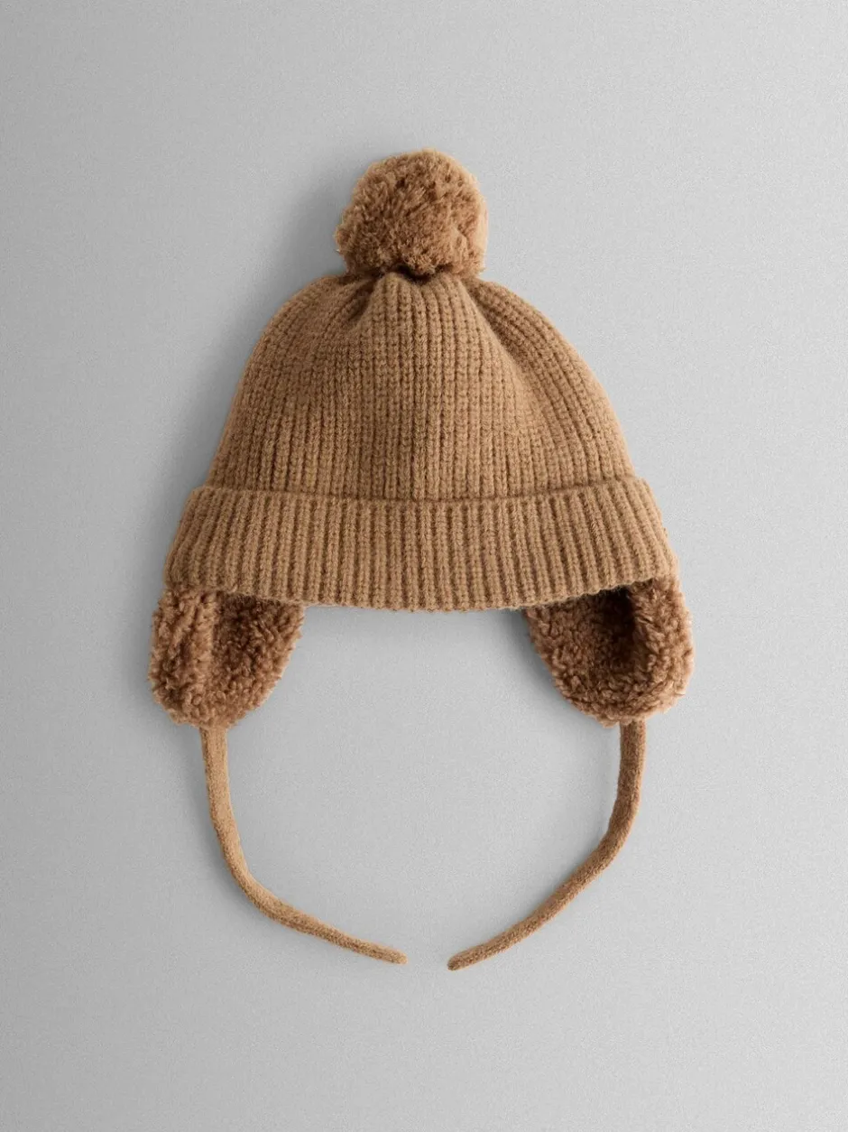 Mutsen, Handschoenen En Sjaals|Jojo Maman Bébé Pastelgeel - Cosy Pom Pom Rib Hat