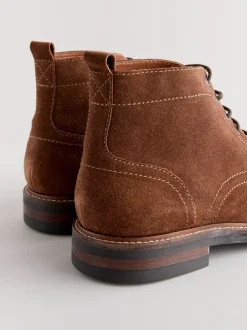 Boots*Next - Leren boots met neusstuk Pastelgeel
