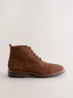 Boots*Next - Leren boots met neusstuk Pastelgeel