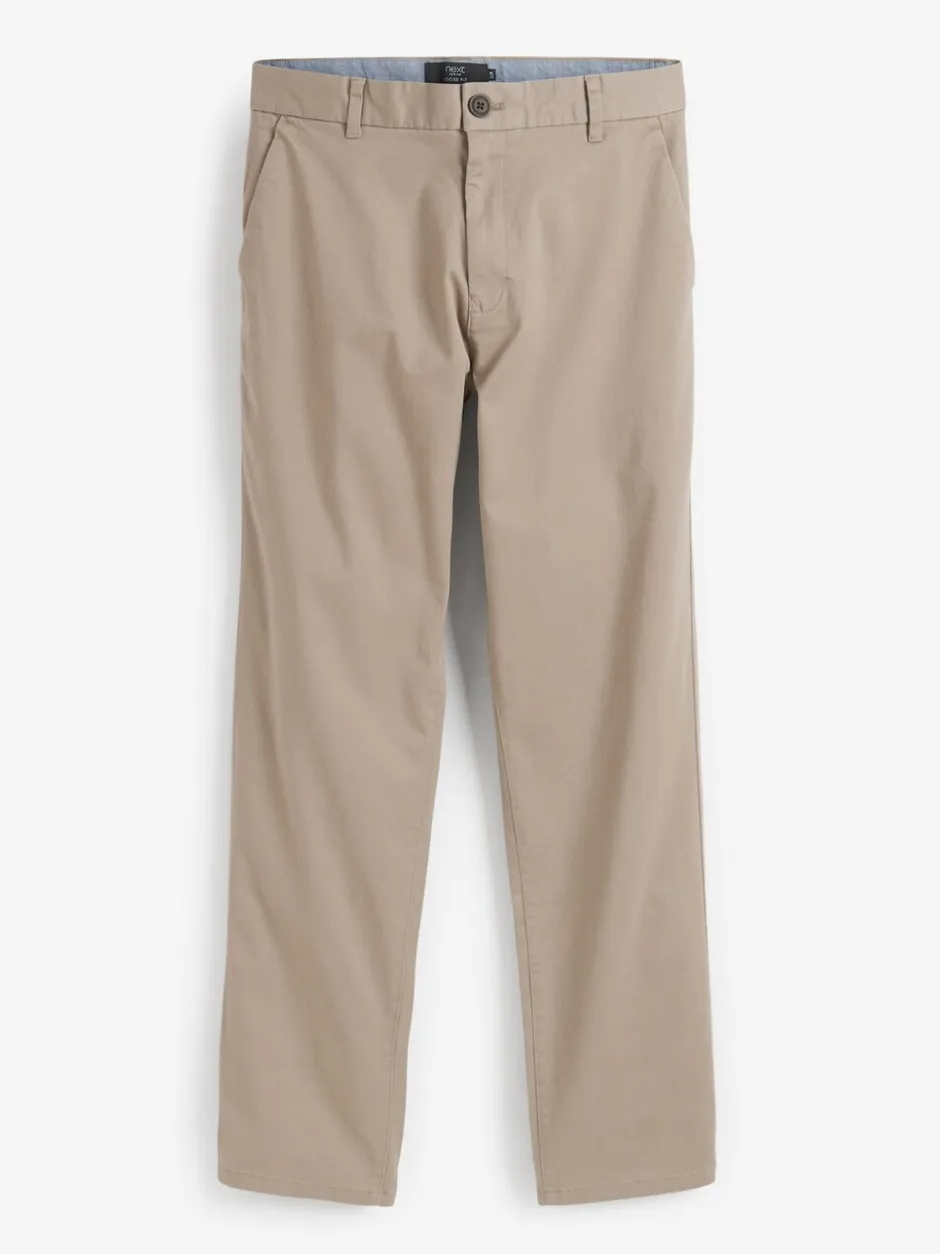 Broeken En Chino's*Next Pastelgeel - Relaxed fit - Stretchy chino