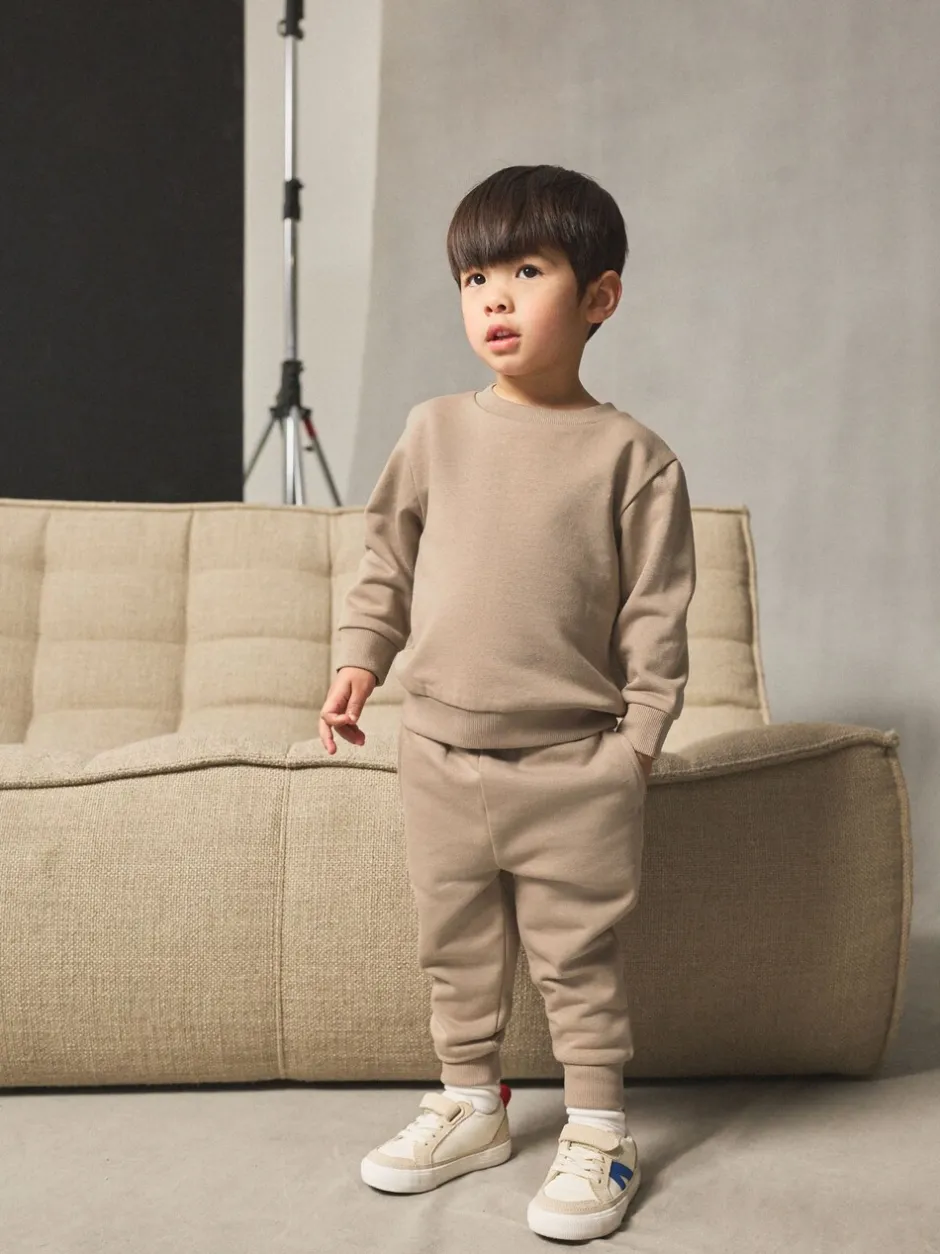 Sweaters En Hoody´S|Sets En Outfits|Next Pastelgeel - Set met sweatshirt en joggingbroek (3mnd-7jr)