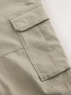 Broeken En Chino's*Next Pastelgeel - Slim Fit - Katoenen cargostretchbroek