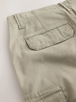 Broeken En Chino's*Next Pastelgeel - Slim Fit - Katoenen cargostretchbroek