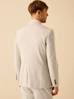 Blazers En Business-Jasjes|Pakken|Next - Slim Fit - Meegevend stretchkostuumjasje Pastelgeel