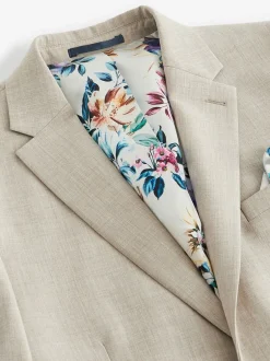 Blazers En Business-Jasjes|Pakken|Next - Slim Fit - Meegevend stretchkostuumjasje Pastelgeel