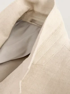 Pakken|Next - Slimfit Leomaster Italiaans 100% linnen colbert Pastelgeel