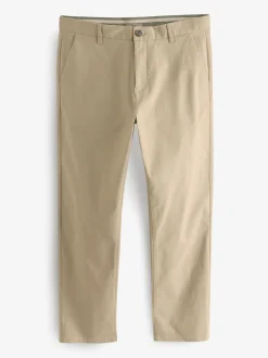Broeken En Chino's*Next Pastelgeel - Straight fit - Stretchy chino