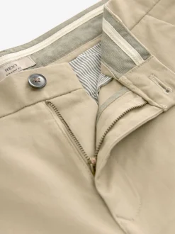 Broeken En Chino's*Next Pastelgeel - Straight fit - Stretchy chino