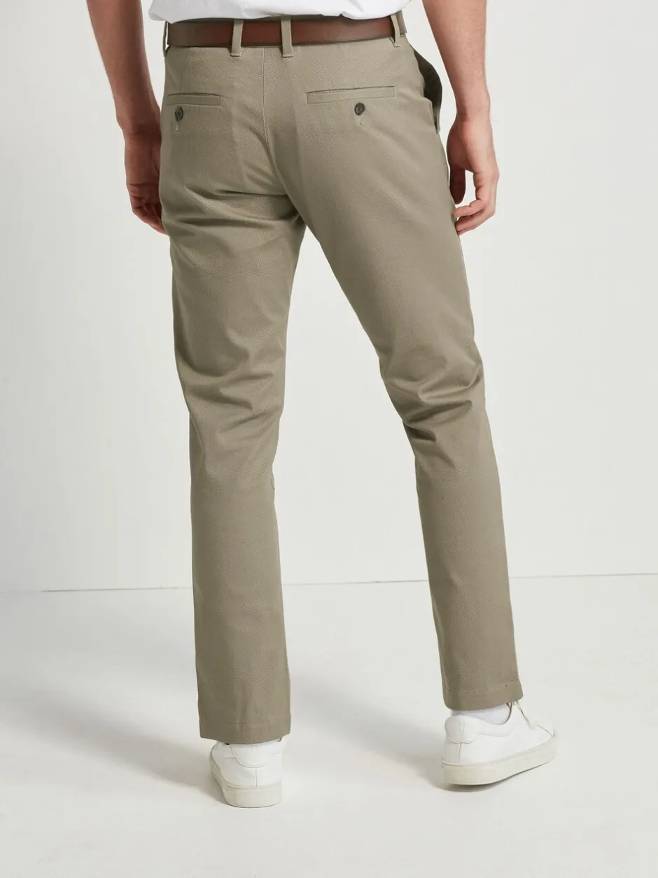 Broeken En Chino's|Next - Straight fit - Zachte chino met print en riem Pastelgeel
