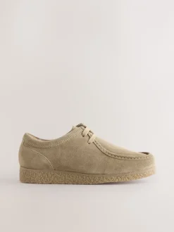 Schoenen|Next - Suède schortschoenen Pastelgeel
