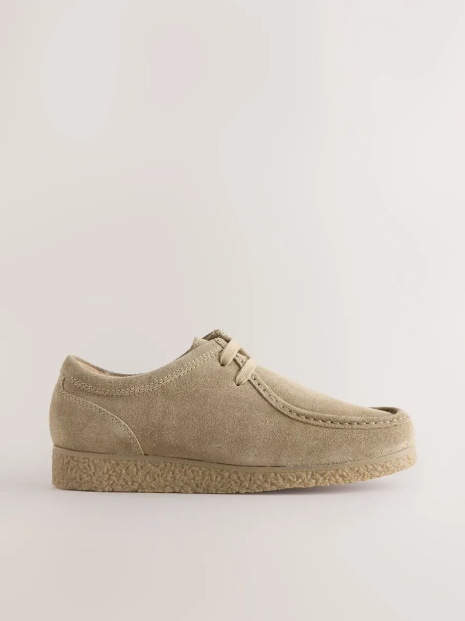 Schoenen|Next - Suède schortschoenen Pastelgeel