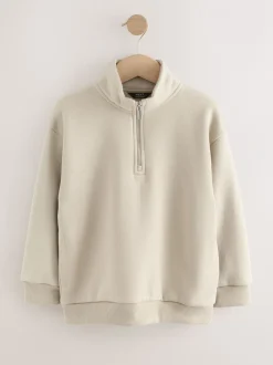 Sweaters En Hoody´S|Next - Sweatshirt met rits bij de hals (3-16jr) Pastelgeel