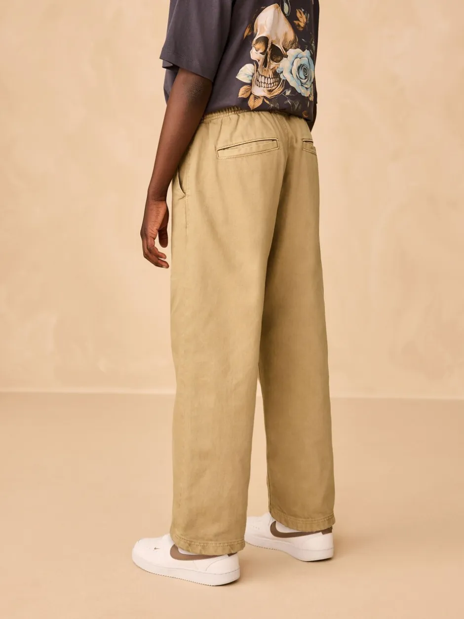Jeans|Next - Twill jeans met aantrekkoord (3-16jr) Pastelgeel