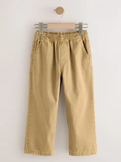 Jeans|Next - Twill jeans met aantrekkoord (3-16jr) Pastelgeel