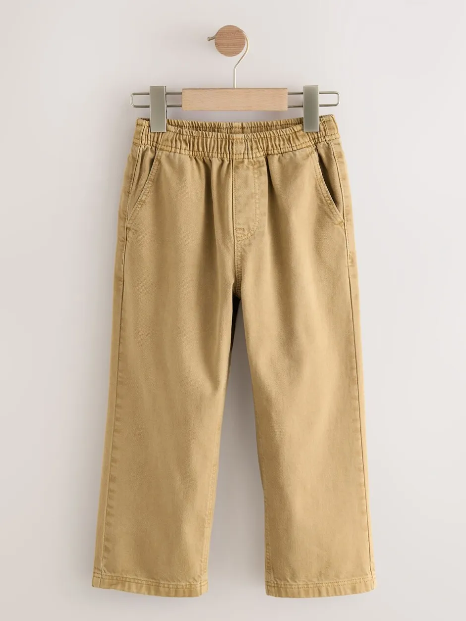 Jeans|Next - Twill jeans met aantrekkoord (3-16jr) Pastelgeel